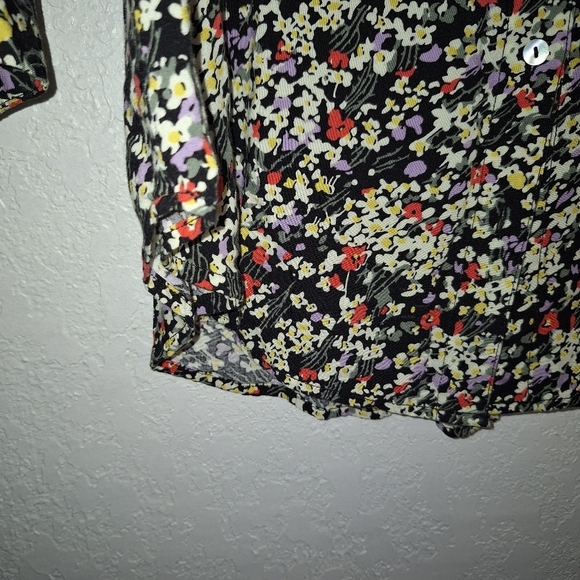 Intro Matilda Dark Floral Blouse Tunic Top Button Shirt Size S - Picture 5 of 10